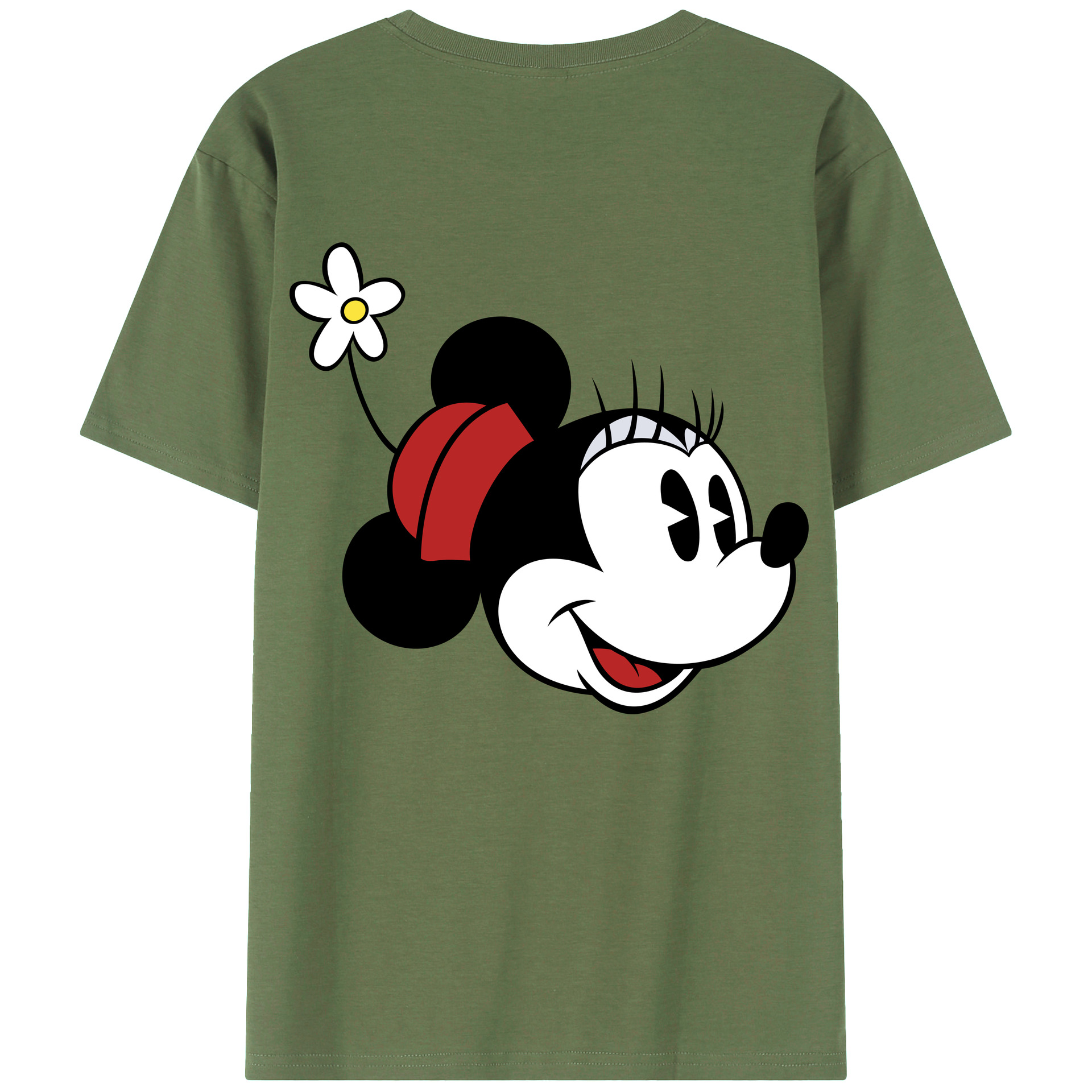 （画像用） ミッキーマウス Mickey Mouse 綿100％ メンズ半袖Tシャツ（バックプリント） 通気性